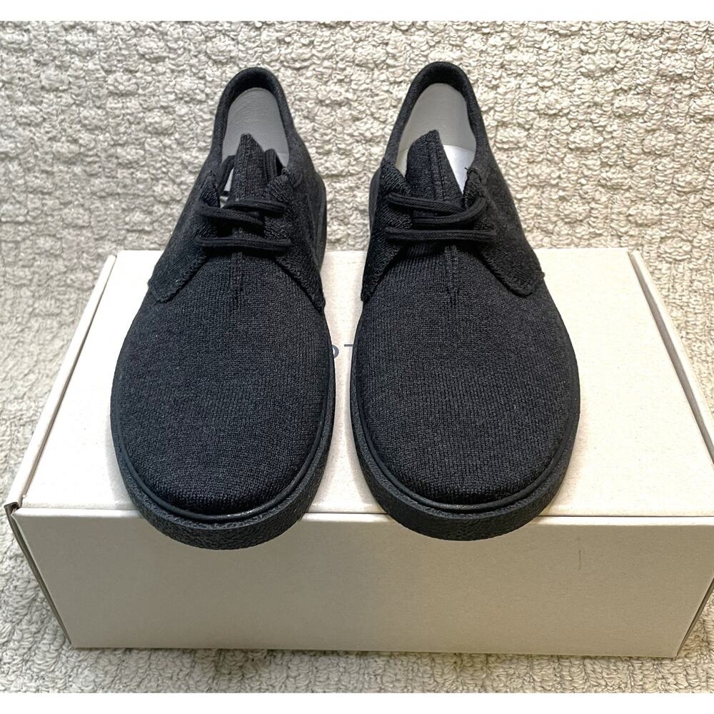Rothy's The Monty Black Merino Wool Oxford Shoes Mens 8.5 NEW NIB Lace Up